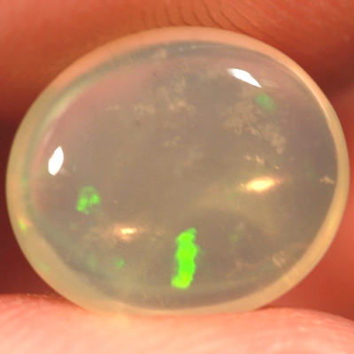 SOLID CRYSTAL OPAL Transparent with sparkles of green